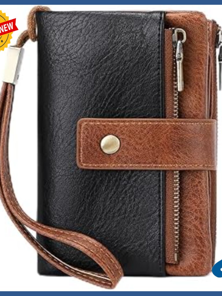Small Genuine Leather Wallet Bifold Rfid Blocking Zipper Coin Pocket